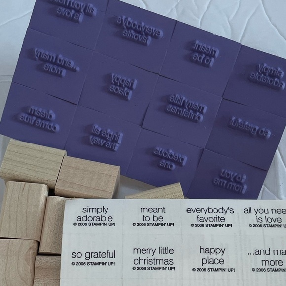 20 Pieces Stampin Up! Wood Stamps Two Step AND Cute Converse - Picture 7 of 7